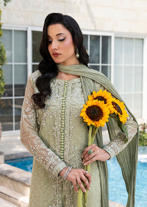 2552B - Embroidered 3Pc Dress - Zarqun Premium