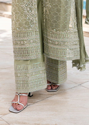 2552B - Embroidered 3Pc Dress - Zarqun Premium