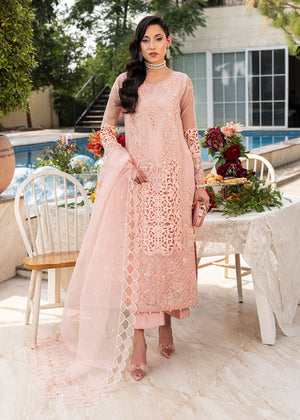 2556B - Embroidered 3Pc Dress - Zarqun Premium