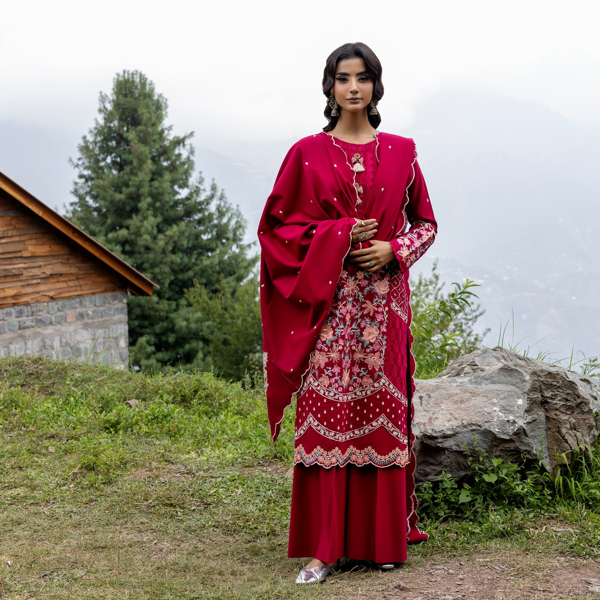 2590B - Winter Khaddar Suit - Zarqun Premium