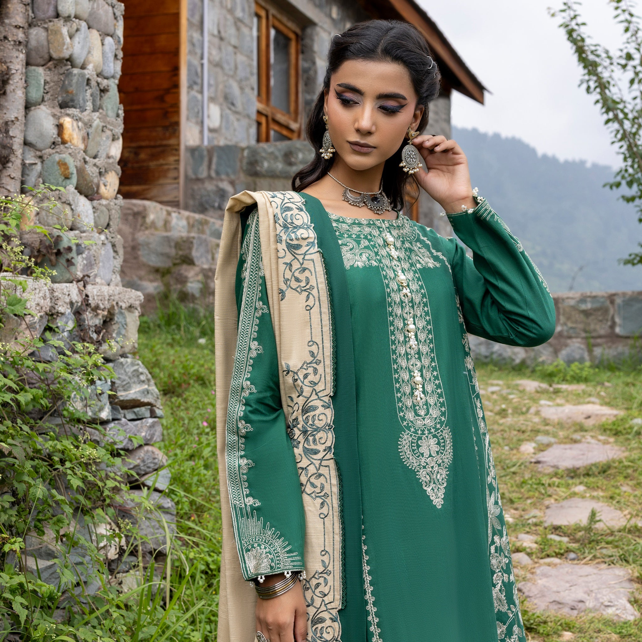 2593A - Winter Khaddar Suit - Zarqun Premium