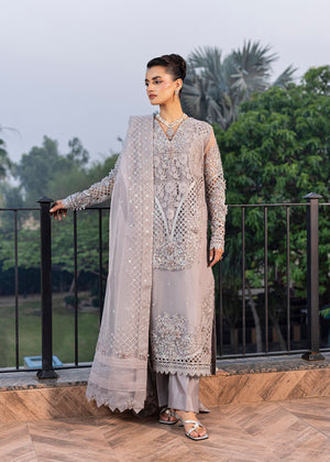 2555B - Embroidered 3Pc Dress - Zarqun Premium