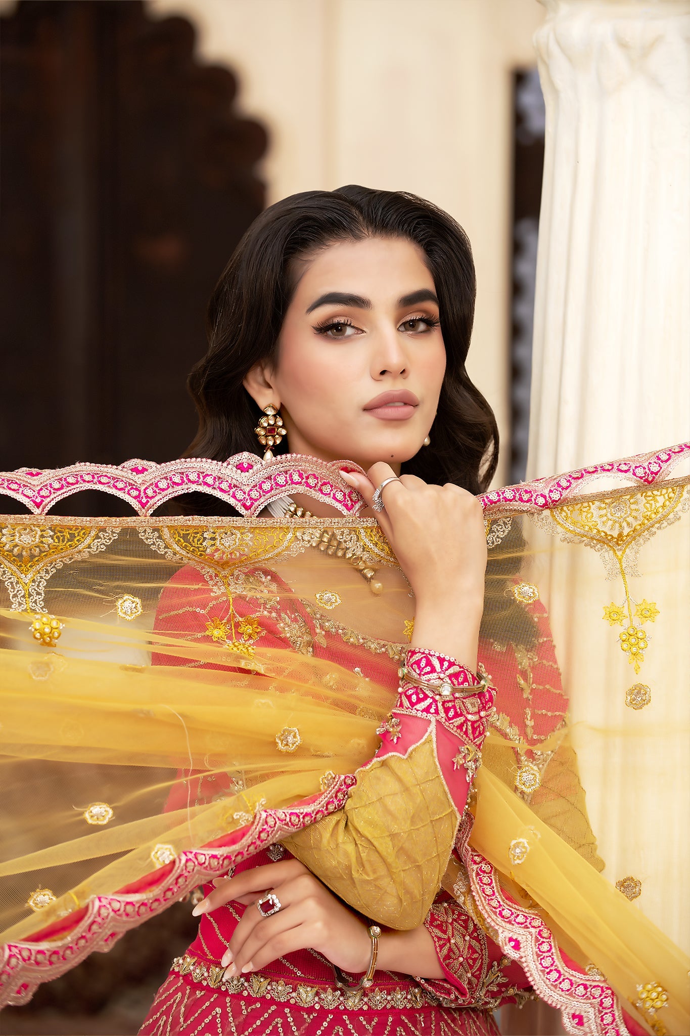 2407B - Embroidered Formal Dress - Zarqun Premium
