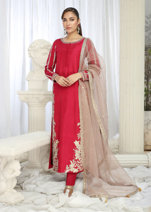 2465A - Korean Silk Suit - Zarqun Premium