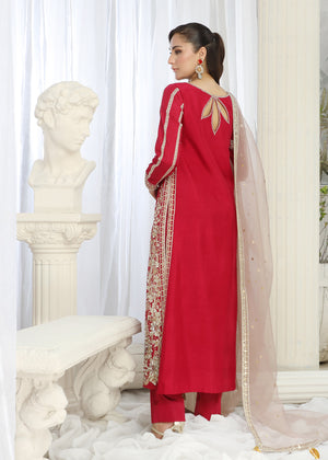 2465A - Korean Silk Suit - Zarqun Premium