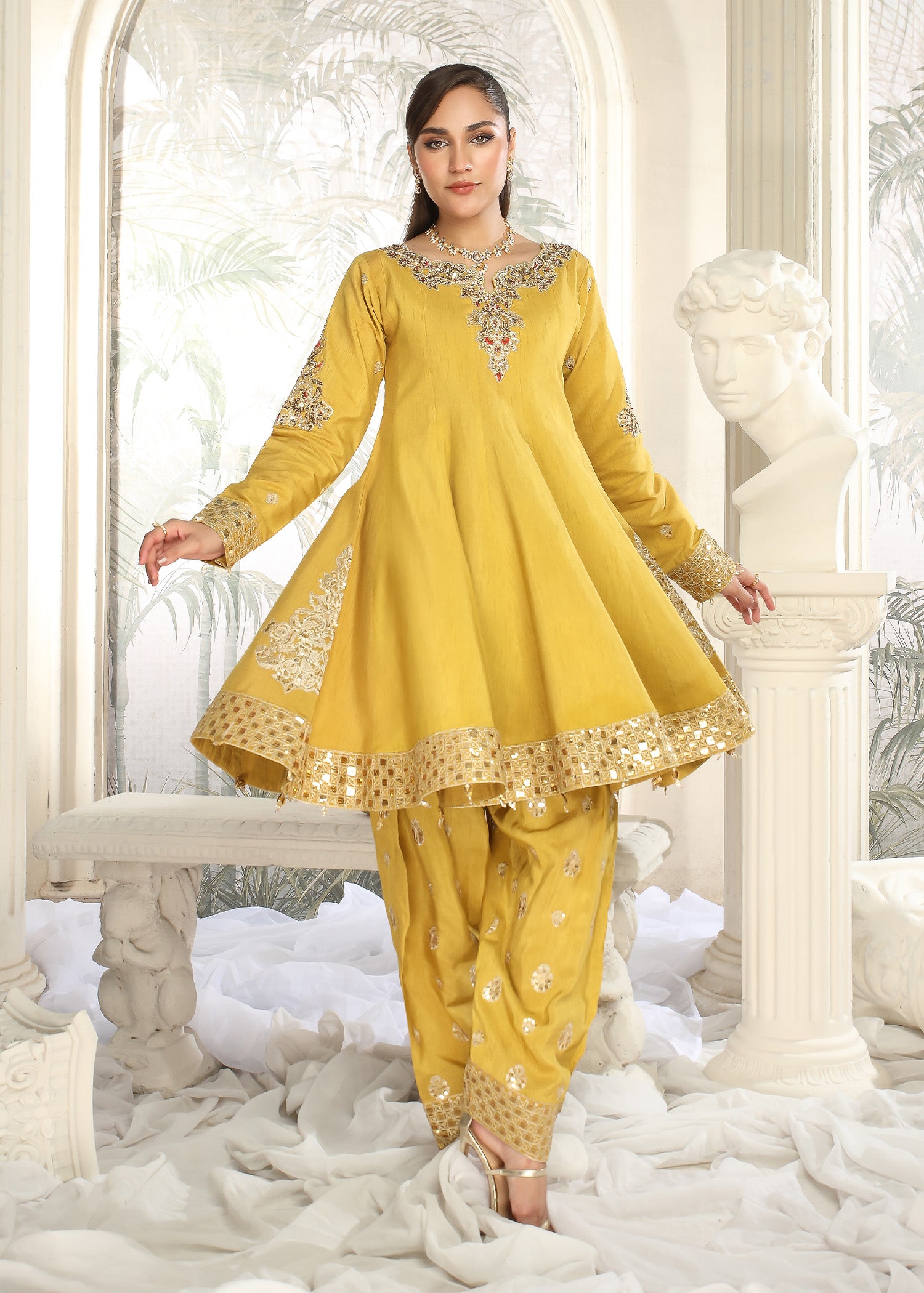 2462A - Korean Silk Suit - Zarqun Premium