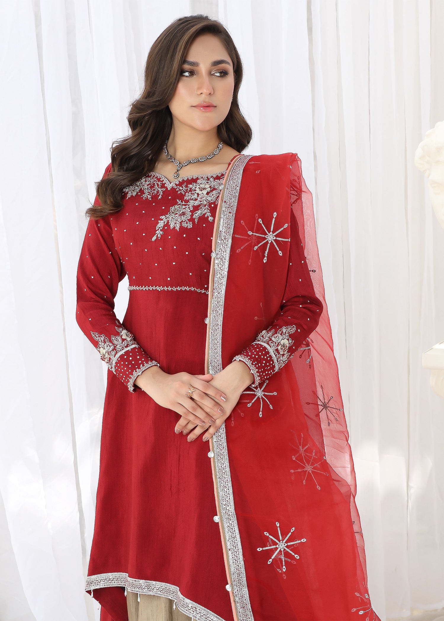2463B - Korean Silk Suit - Zarqun Premium