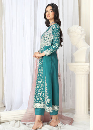 2467A - Korean Silk Suit - Zarqun Premium