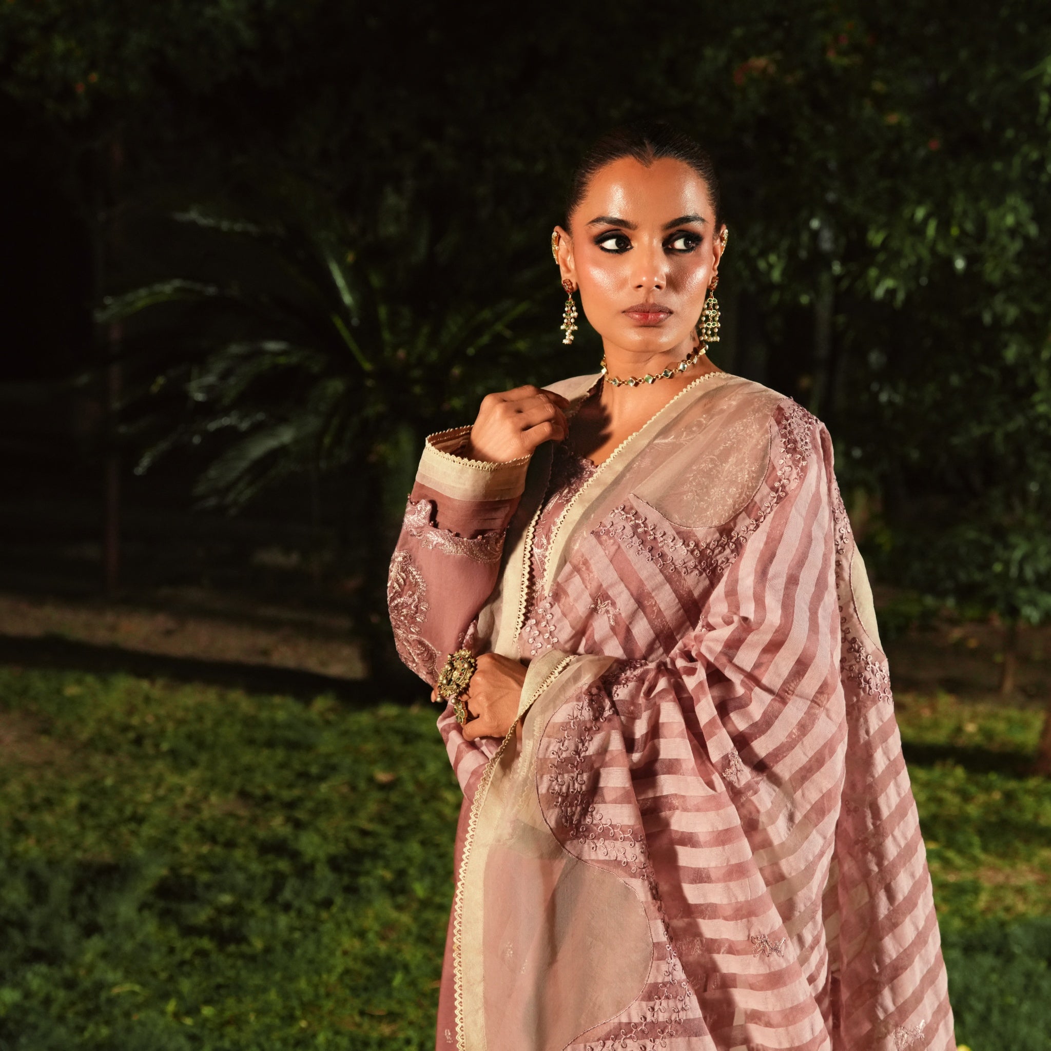 2549B - Embroidered 3Pc Dress - Zarqun Premium