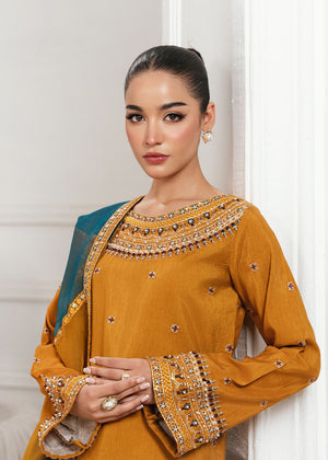 2527B - Embroidered 3Pc Dress - Zarqun Premium