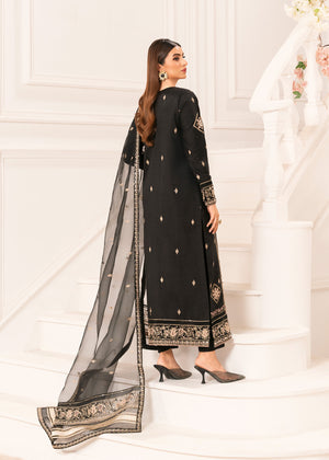 2530A - Embroidered 3Pc Dress - Zarqun Premium