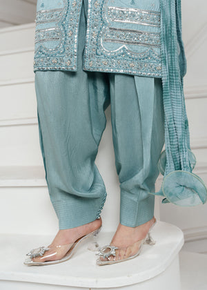2533B - Embroidered 3Pc Dress - Zarqun Premium