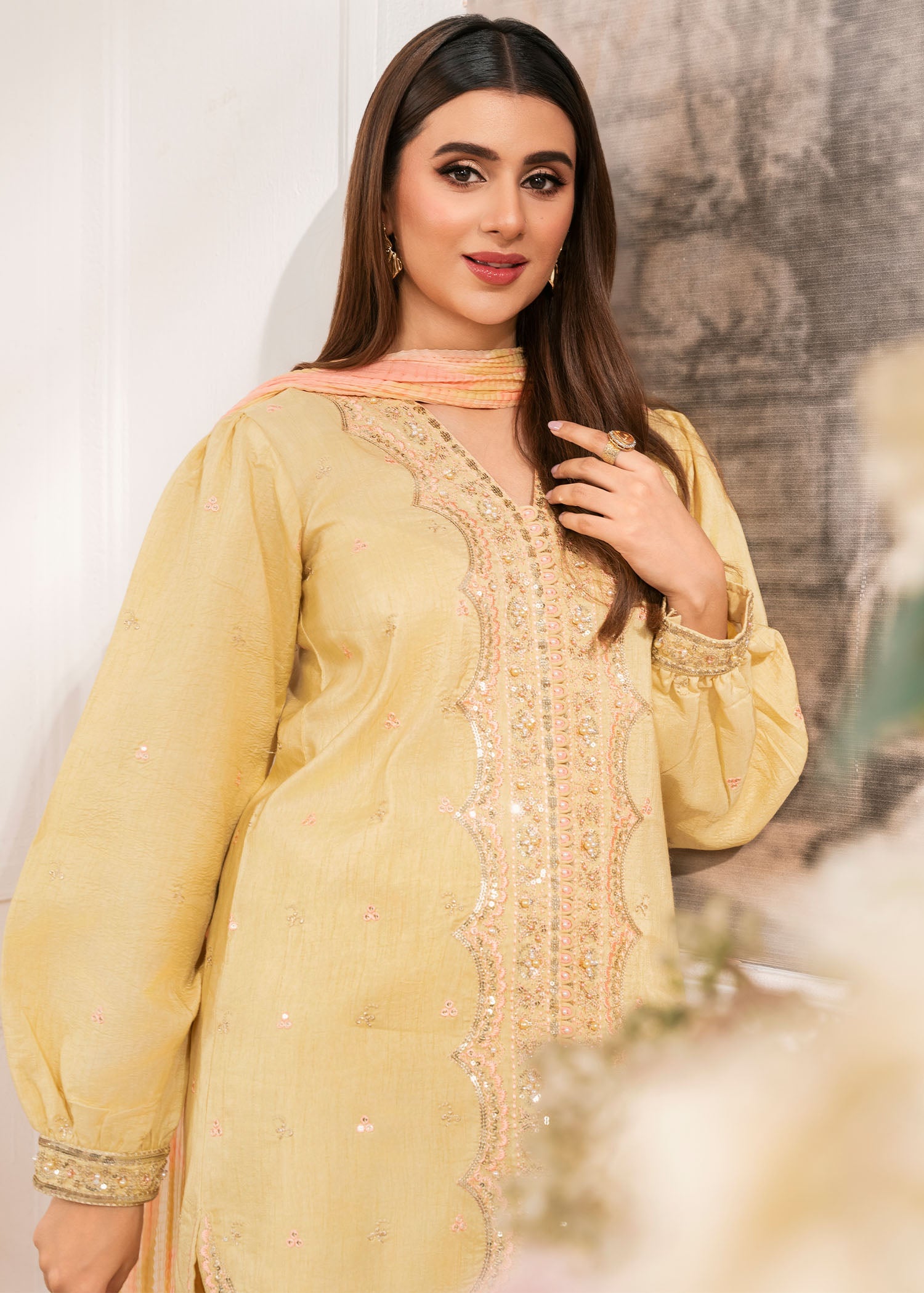 2533A - Embroidered 3Pc Dress - Zarqun Premium