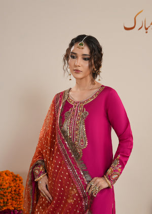 2608B - Raw Silk Eid Suit - Zarqun Premium