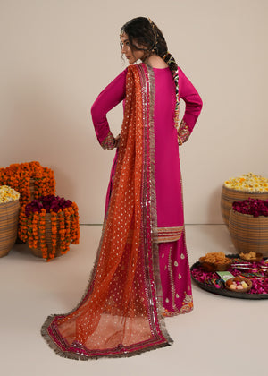 2608B - Raw Silk Eid Suit - Zarqun Premium
