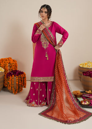 2608B - Raw Silk Eid Suit - Zarqun Premium