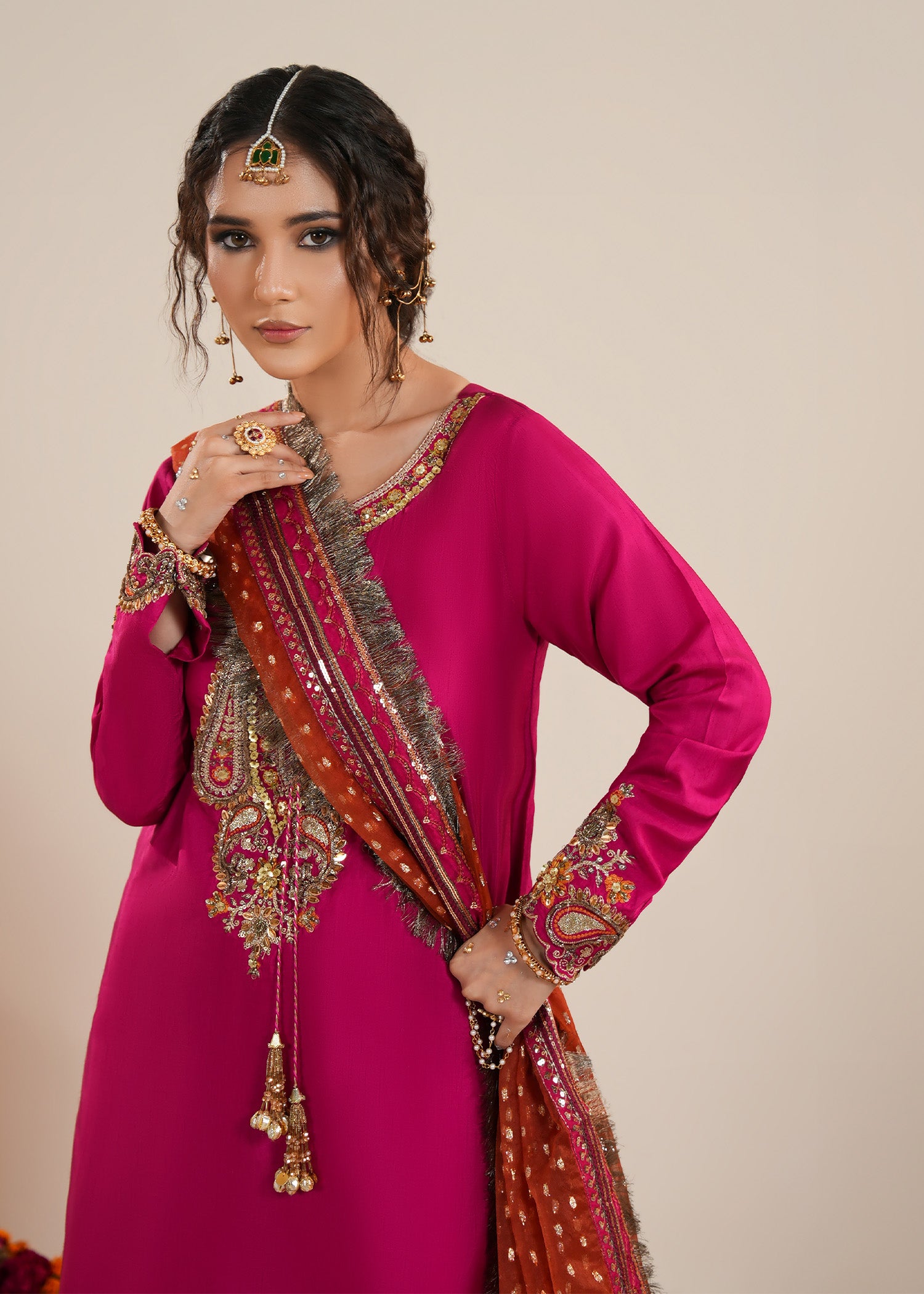 2608B - Raw Silk Eid Suit - Zarqun Premium