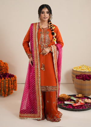 2608A - Raw Silk Eid Suit - Zarqun Premium