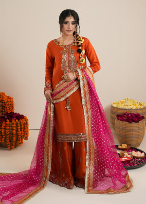 2608A - Raw Silk Eid Suit - Zarqun Premium