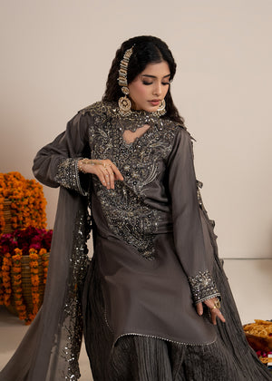 2607B - Raw Silk Eid Suit - Zarqun Premium