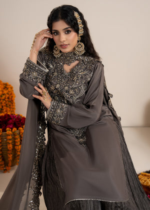 2607B - Raw Silk Eid Suit - Zarqun Premium