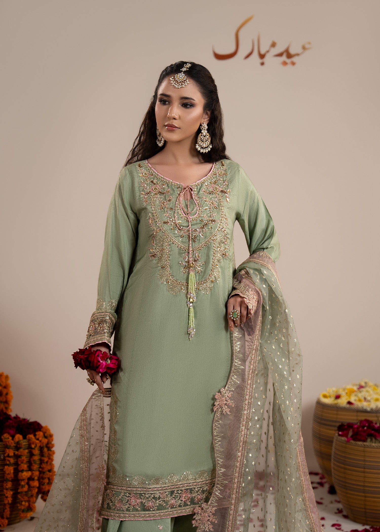 2612A - Raw Silk Eid Suit - Zarqun Premium