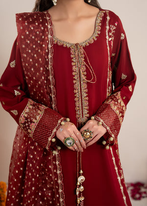 2609A - Raw Silk Eid Suit - Zarqun Premium