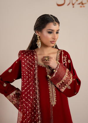 2609A - Raw Silk Eid Suit - Zarqun Premium