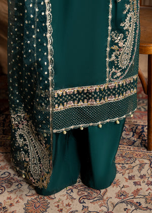 2609B - Raw Silk Eid Suit - Zarqun Premium