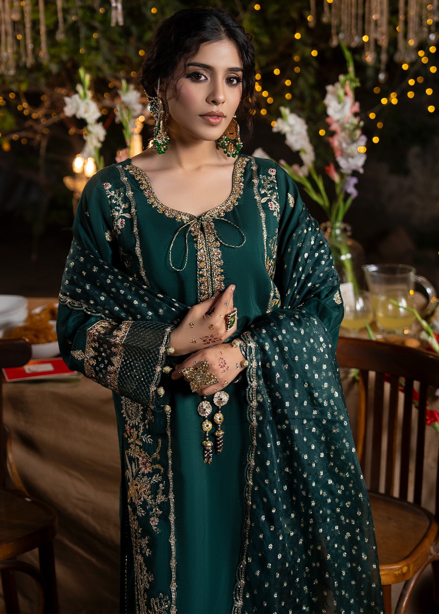 2609B - Raw Silk Eid Suit - Zarqun Premium