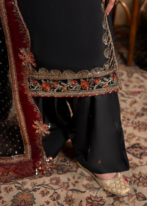 2612B - Raw Silk Eid Suit - Zarqun Premium