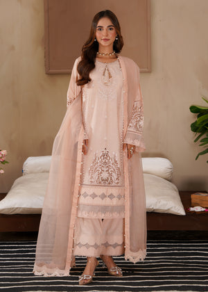 2509 - Embroidered 3Pc Dress - Zarqun Premium