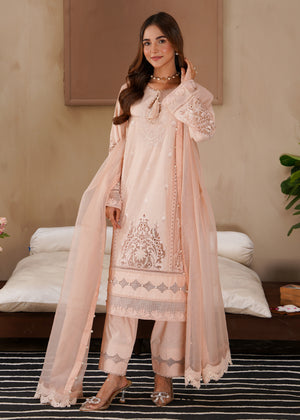 2509 - Embroidered 3Pc Dress - Zarqun Premium