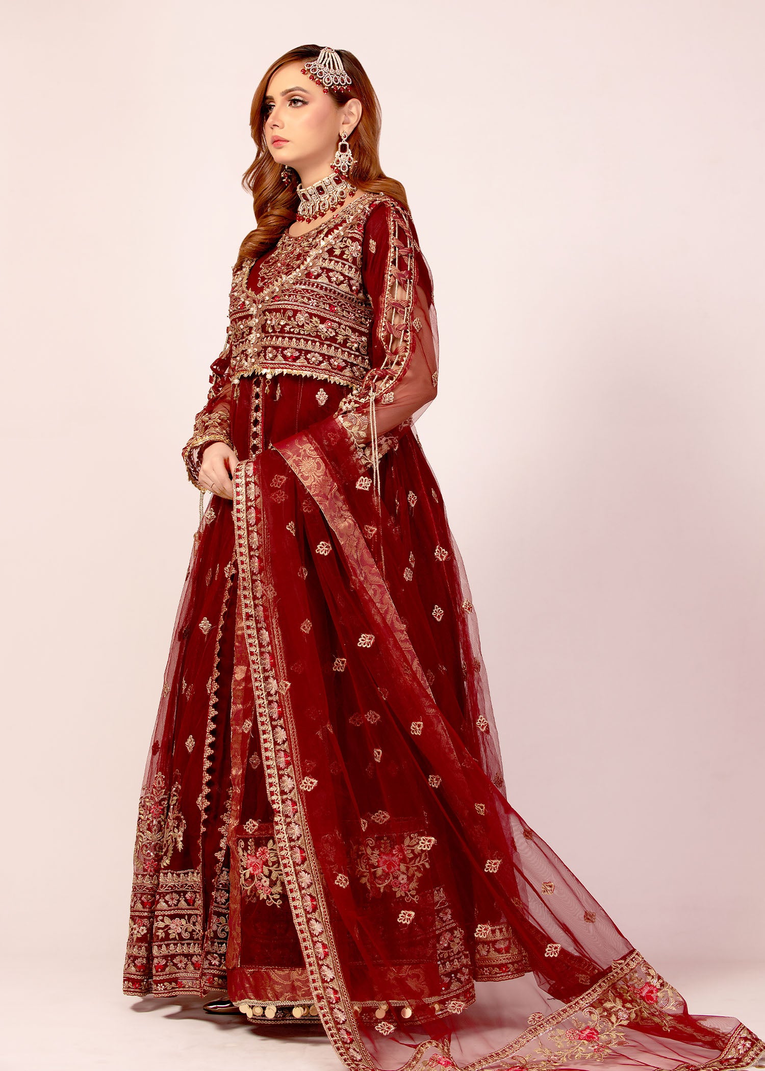 2337D - Embroidered Formal Dress - Zarqun Premium