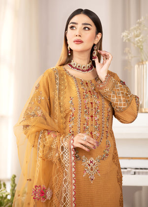 2321B - Embroidered Formal Dress - Zarqun Premium