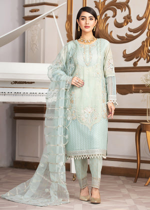2330B - Embroidered Formal Dress - Zarqun Premium