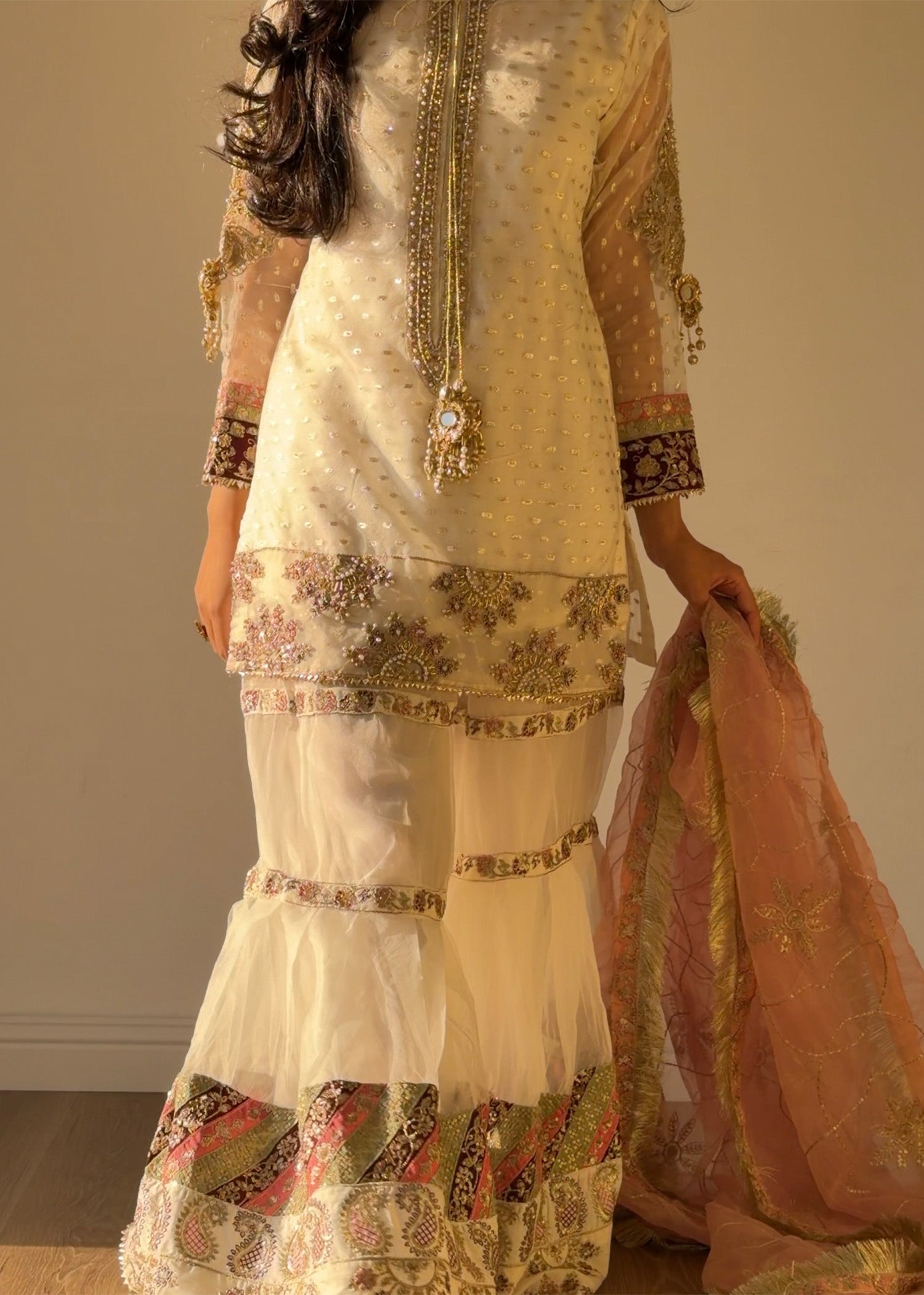 2502A - Embroidered Formal Dress - Zarqun Premium