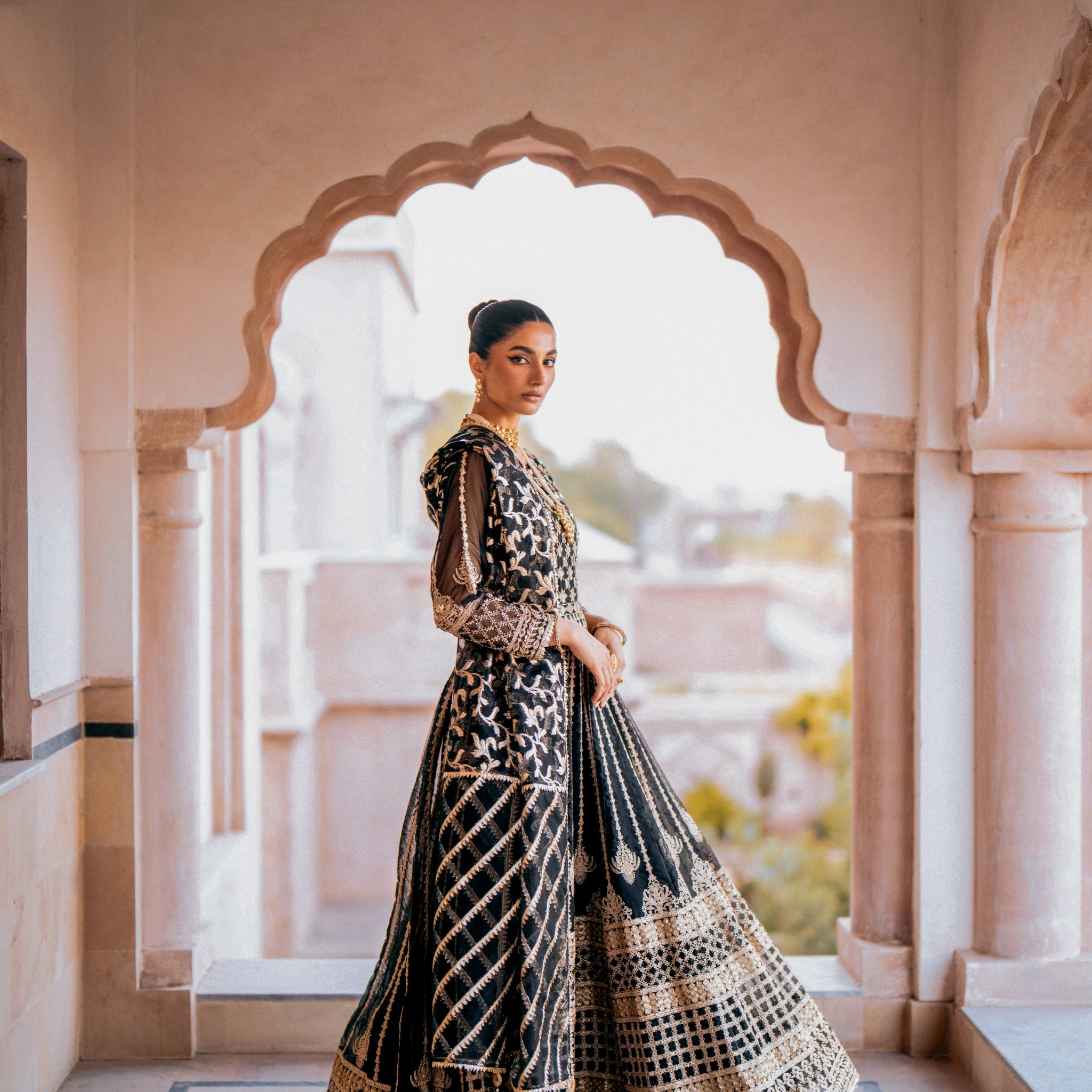 2451A - Embroidered Formal Maxi - Zarqun Premium