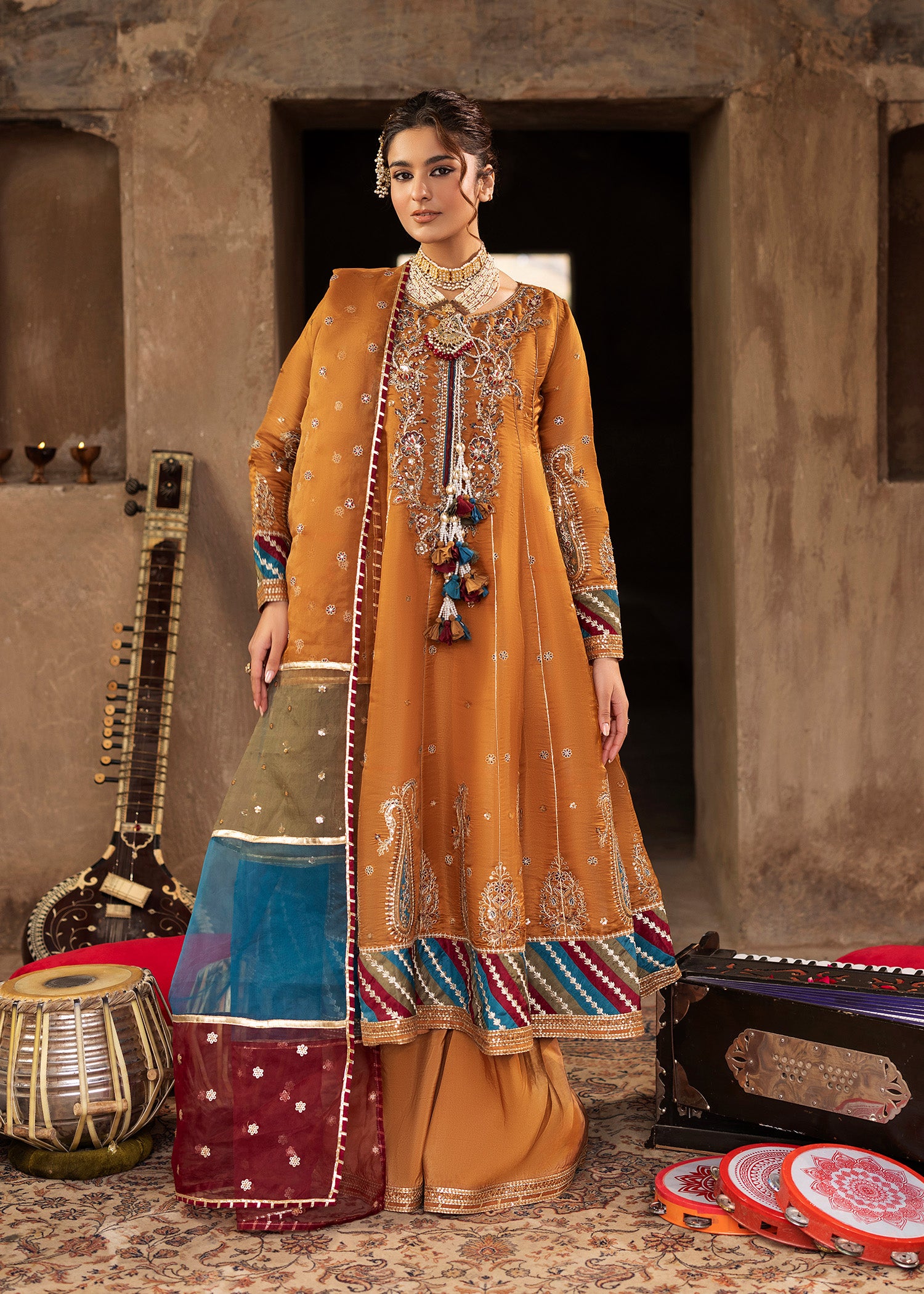 2577A - Classic Embroidered Formal - Zarqun Premium