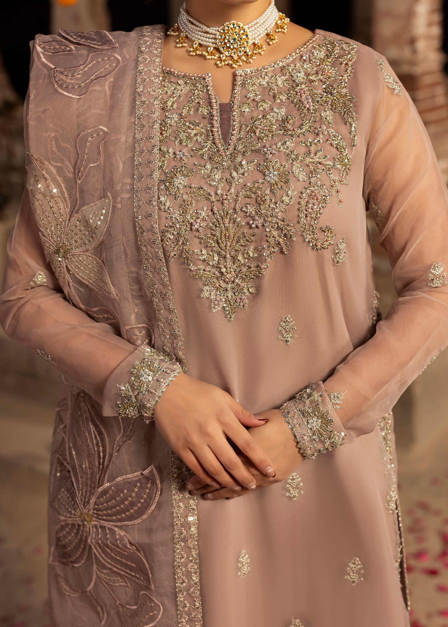 2578A - Classic Embroidered Formal - Zarqun Premium