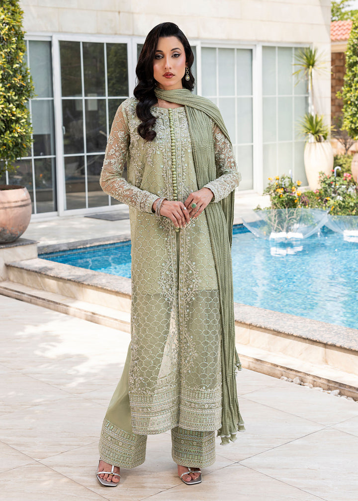 2552B - Embroidered 3Pc Dress - Zarqun Premium
