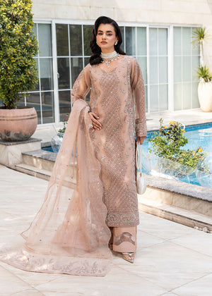 2554B - Embroidered 3Pc Dress - Zarqun Premium