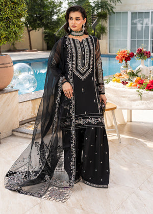 2551B - Embroidered 3Pc Dress - Zarqun Premium