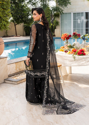 2551B - Embroidered 3Pc Dress - Zarqun Premium