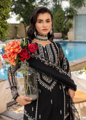 2551B - Embroidered 3Pc Dress - Zarqun Premium