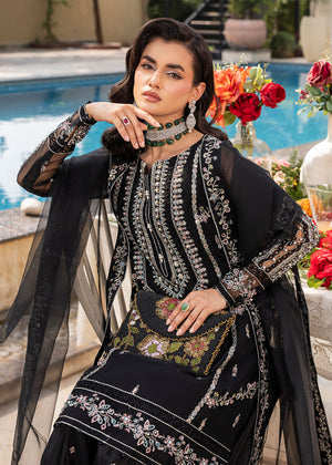 2551B - Embroidered 3Pc Dress - Zarqun Premium