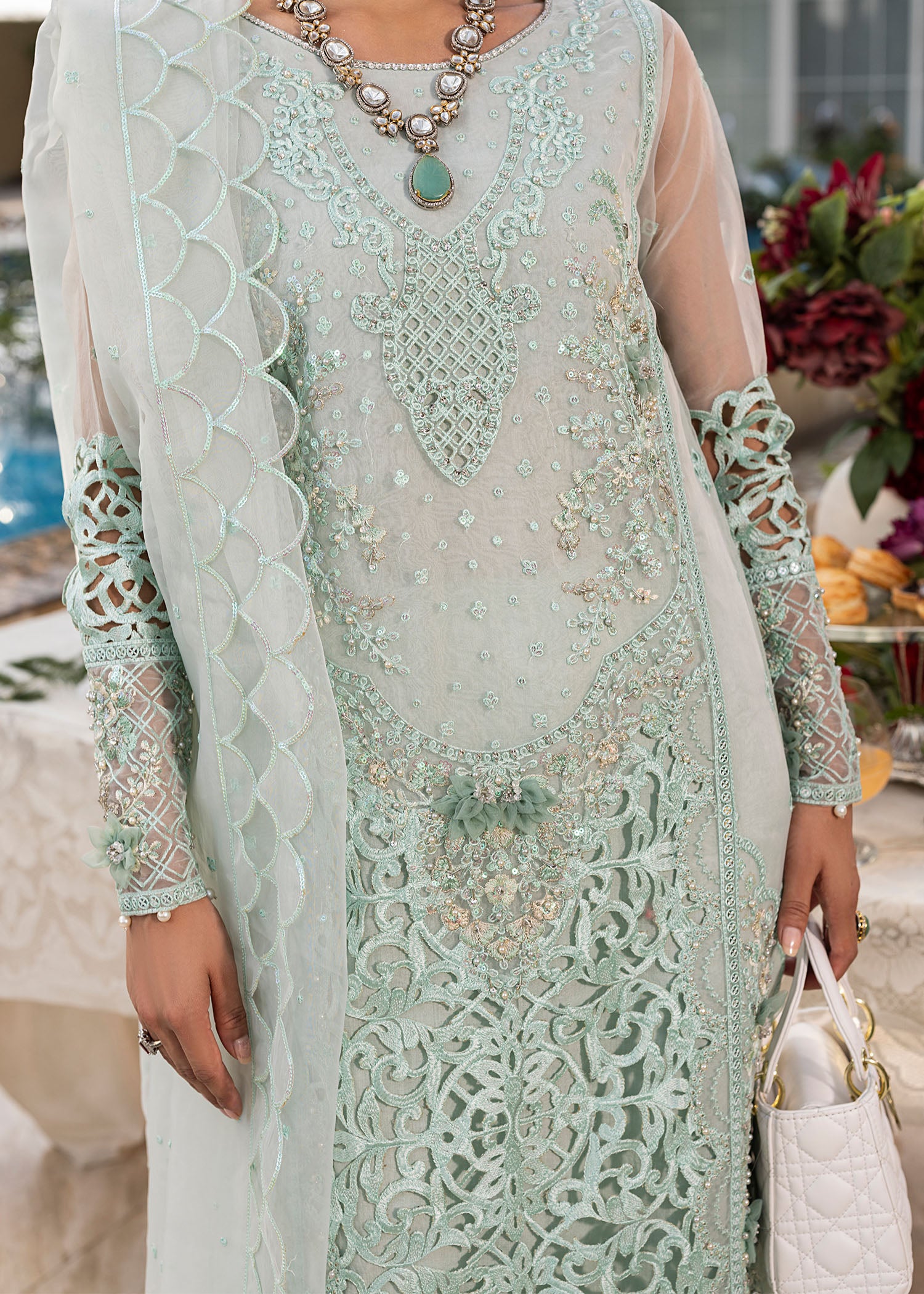 2556A - Embroidered 3Pc Dress - Zarqun Premium