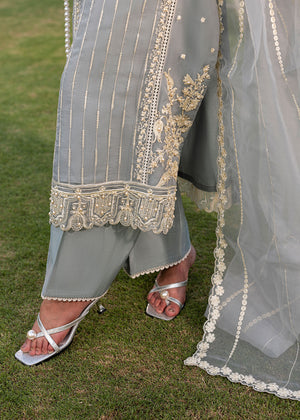 2553B - Embroidered 3Pc Dress - Zarqun Premium