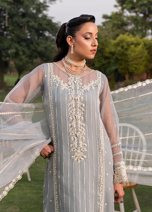 2553B - Embroidered 3Pc Dress - Zarqun Premium