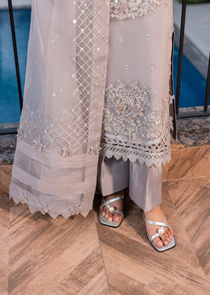 2555B - Embroidered 3Pc Dress - Zarqun Premium